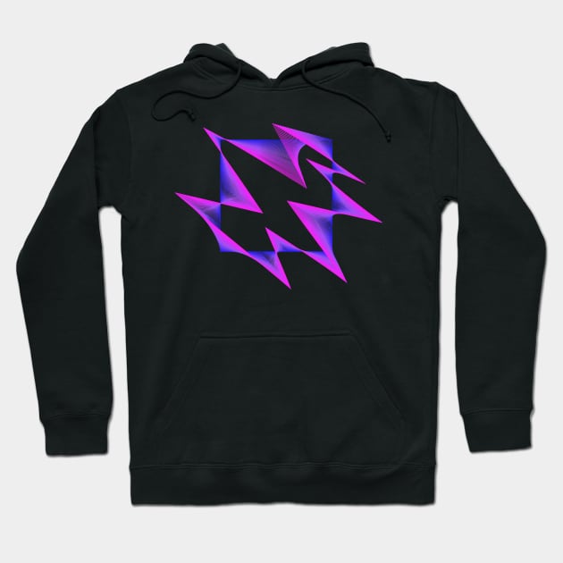 Abstract Geometric Shape Square Neon Color Hoodie by ddtk